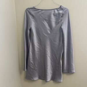 Zara Gray Satin Women's Mini Dress
